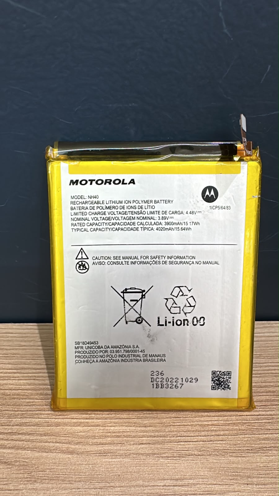 BATERIA NH40 / MOTO E22 - NACIONAL RETIRADA