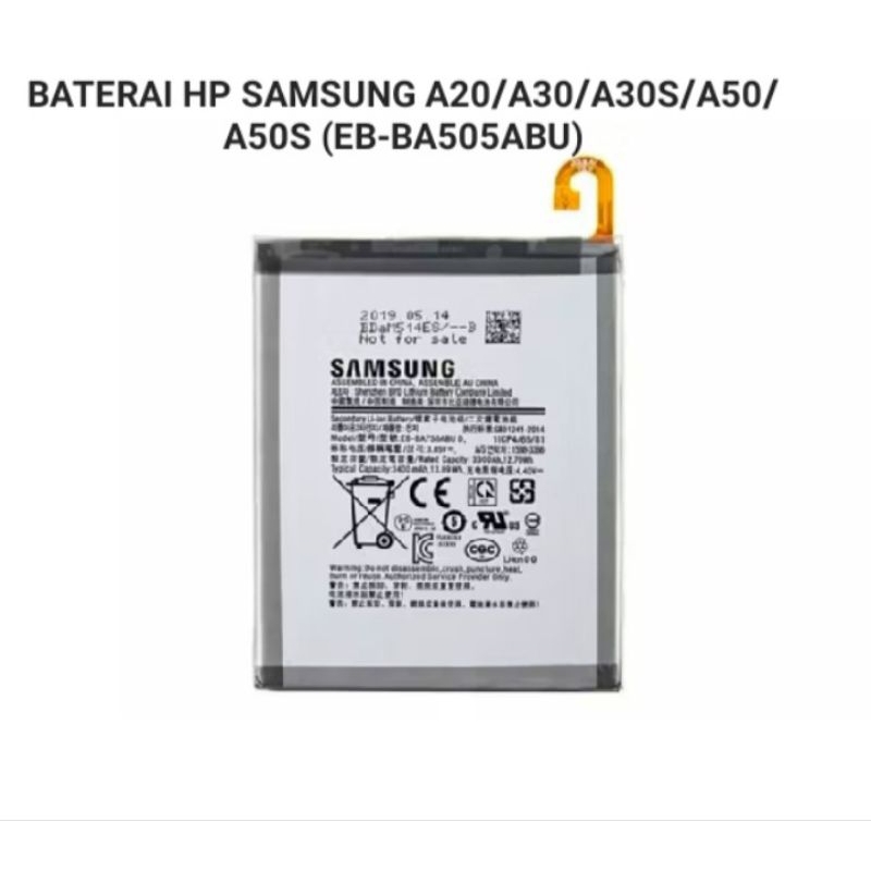 BATERIA EB-BA505ABU A20 / A30 / A30S / A50 - NACIONAL