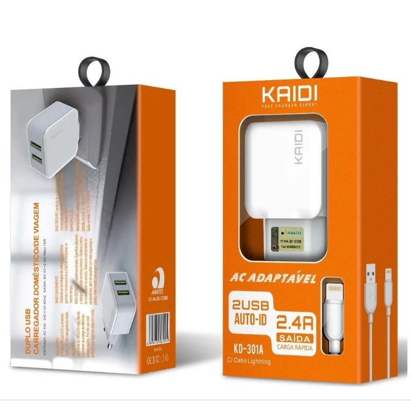 Carregador Completo Iphone IOS Kaidi KD-111A